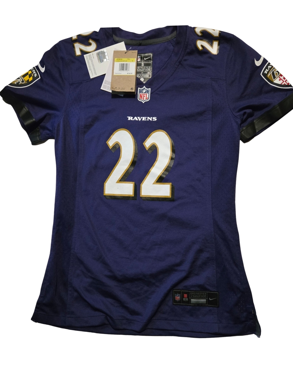 Nike Baltimore Ravens HENRY #22 Purple & Gold Jersey Womans SMALL